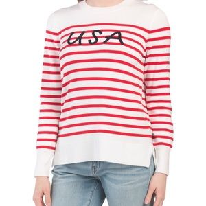 USA stripped Sweater NWT